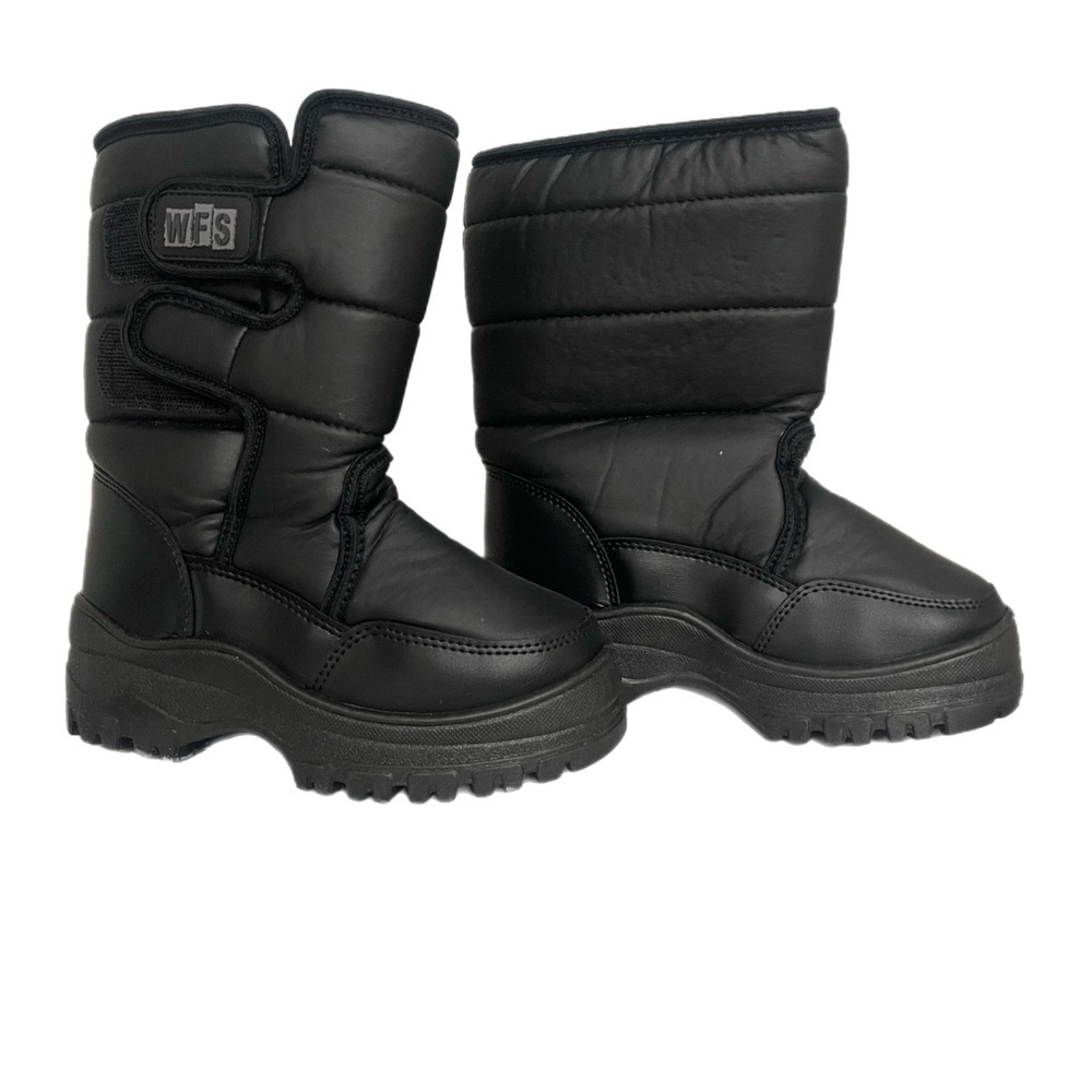 Kids Black Rain & Snow Boots